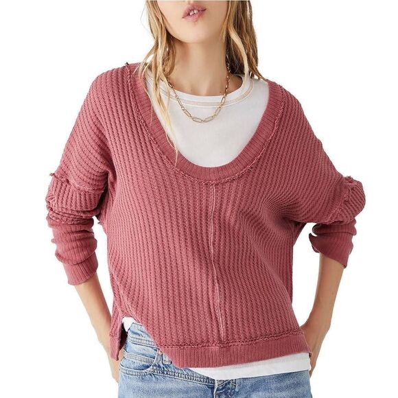 Free People New Magic Thermal Top In Cowboy - Picture 4 of 8